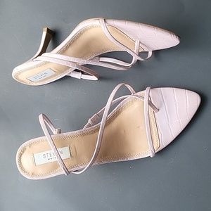 🆕️ Steven Croc Strappy Mule Heel Sandals